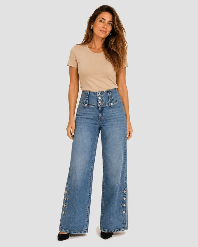 Abril | High-Waisted Wide-Leg Jeans