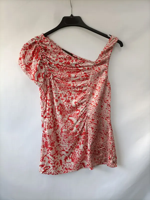 ADOLFO DOMINGEZ. Top flores talla S
