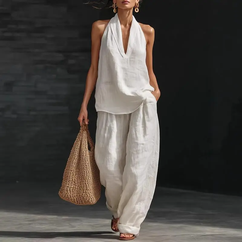 Ainhoa | Two-Piece Linen-Textured Set