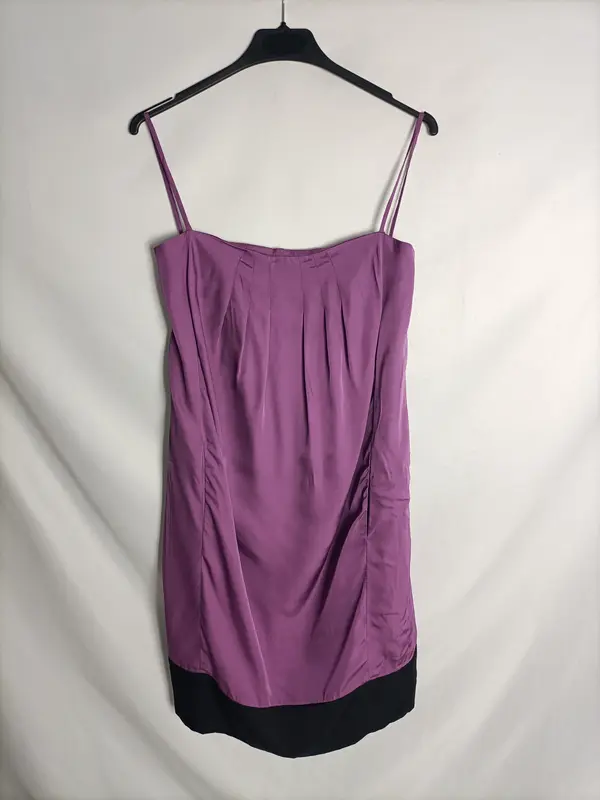 ALBA CONDE. Vestido morado tirantes T.38