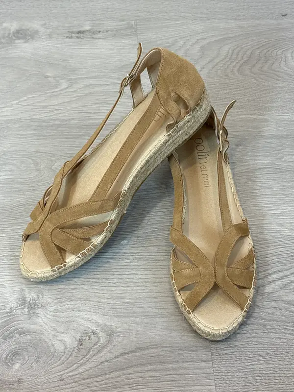Alpargata plana beige T.41