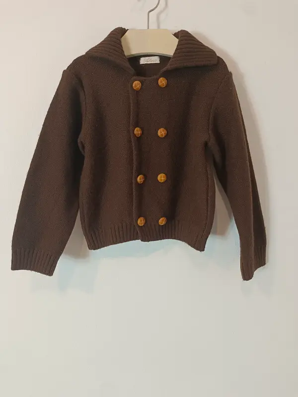 ALVE. Chaqueta marrón cruzada T.3 años