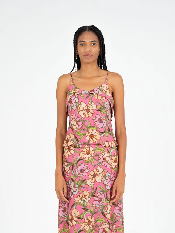 Amara Pink Floral Print Top