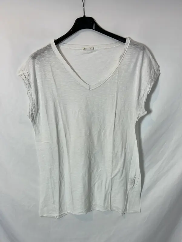 AMERICAN VINTAGE. Camiseta blanca algodón. T M/L