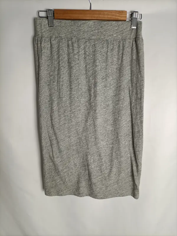 AMERICAN VINTAGE. Falda gris jaspeada T.s