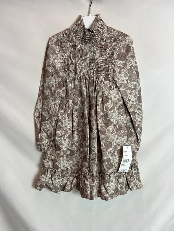 ANCAR. Vestido engomado pechera flores. T 5 años