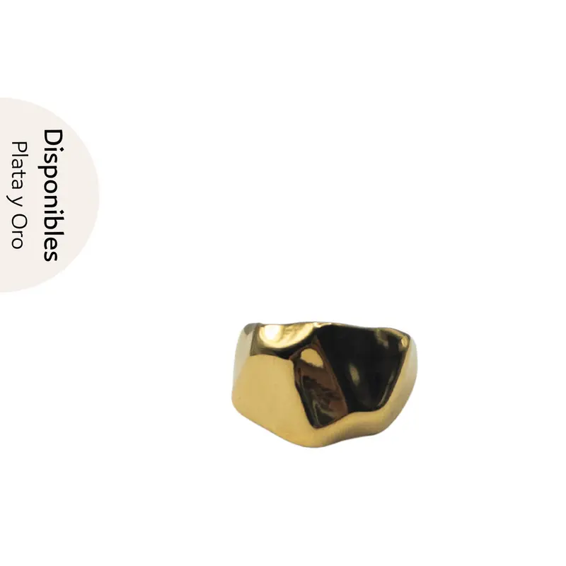 Anillo irregular acero inoxidable