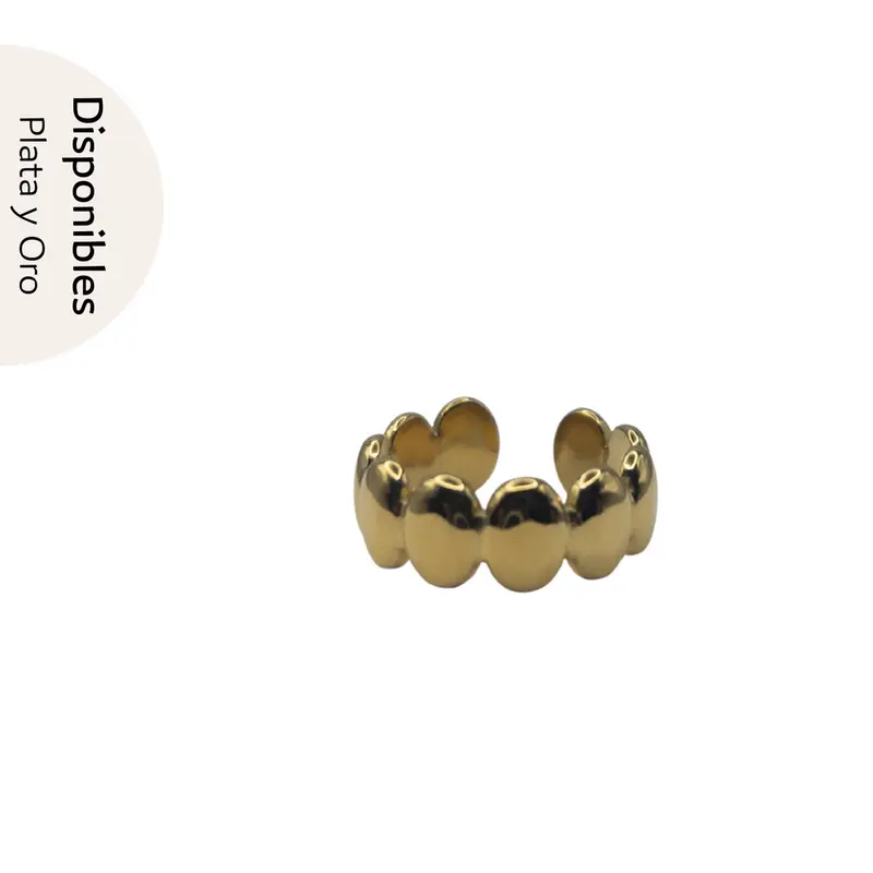 Anillo minimalista círculos acero inoxidable