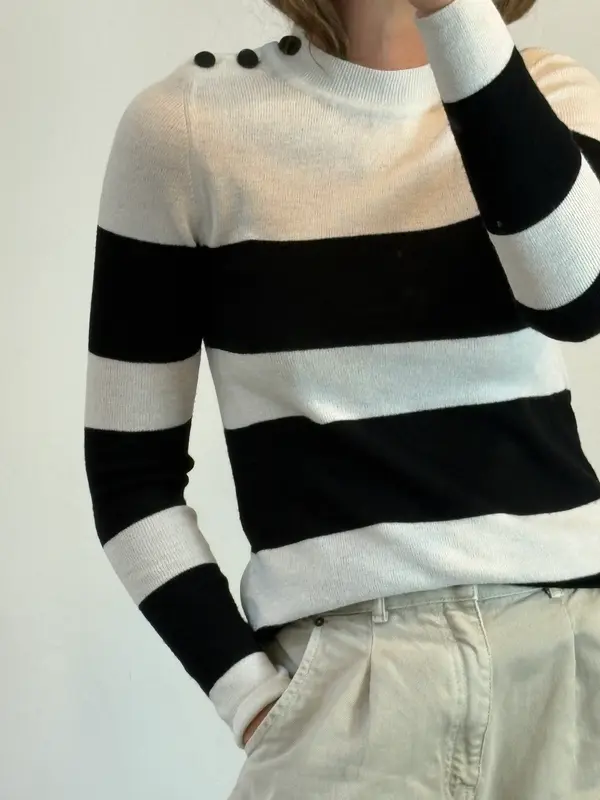 ANINE BING. Jersey fino rayas