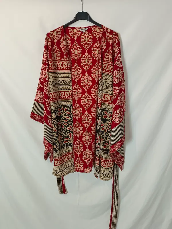 ANISA. Kimono fluido estampado T.m/l