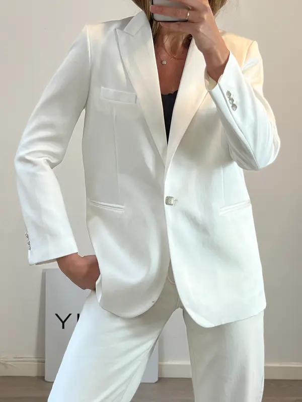 BA&SH. Blazer blanca satinada T.2(m)
