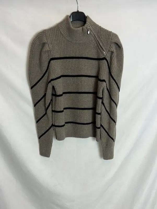 BA&SH. Jersey gris y negro cremallera . T 1(S)