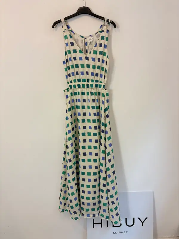 BABBAKI. Vestido midi estampado aberturas