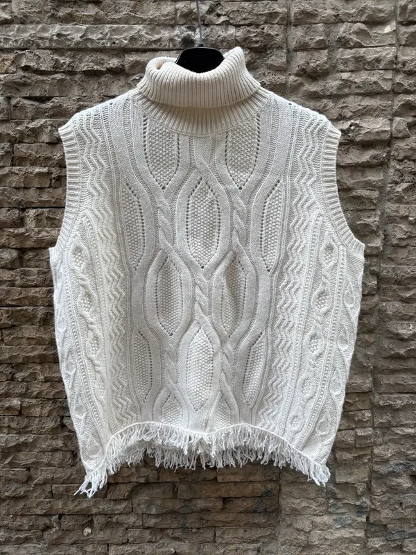 BALLANTYNE. Jersey lana beige flecos T.38