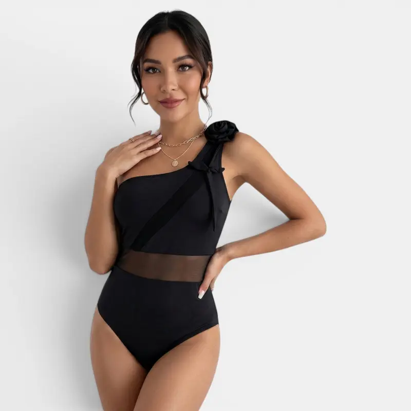 Bañador Negro Mujer Un Hombro