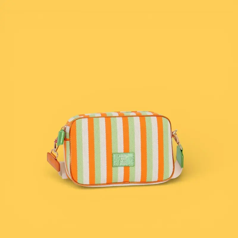 BANDOLERA LONA LINEAS NARANJA