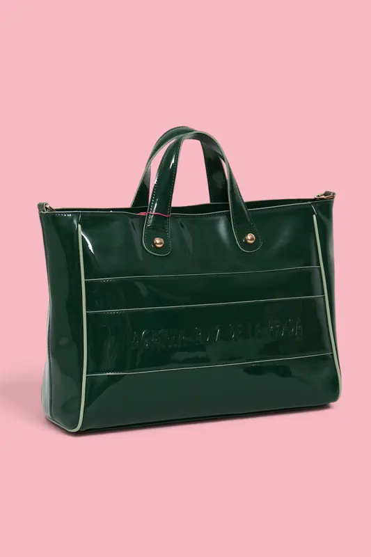 BANDOLERA TOTE CHAROL VIVOS CONTRASTE VERDE