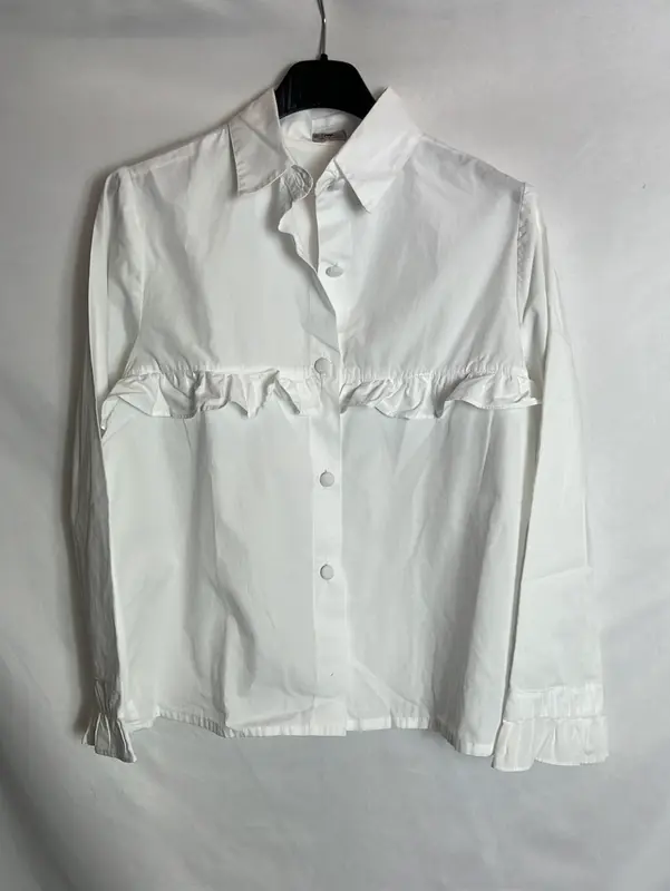 BANOFFEE. Camisa banca volantes T.u(S)