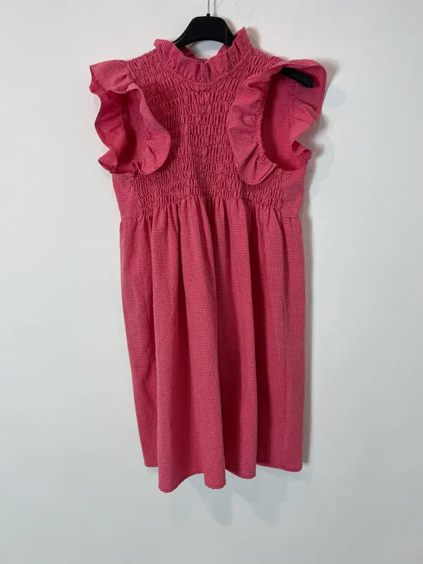 BANOFFEE. Vestido corto cuadros T.s
