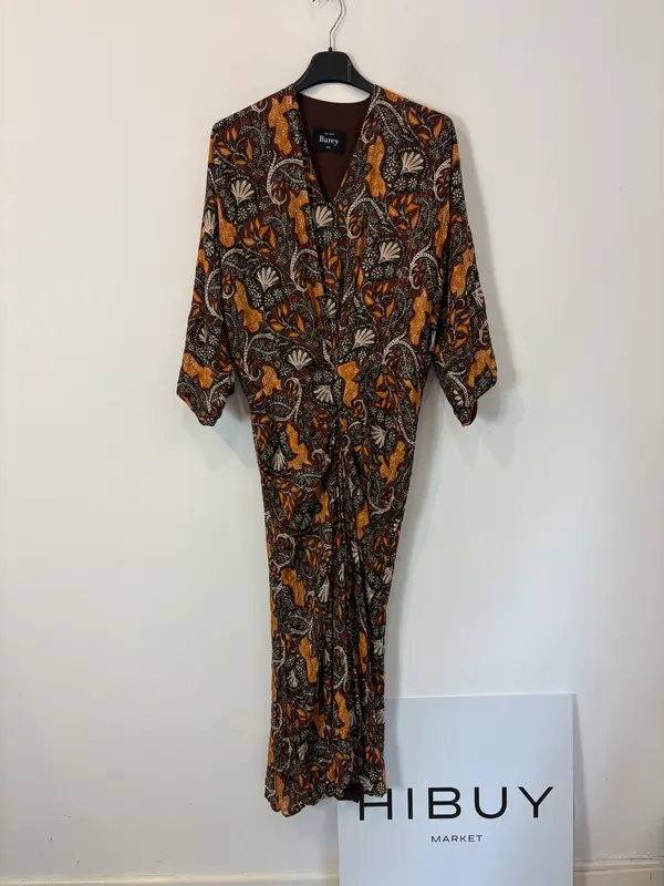 BAREY. Vestido largo estampado flores