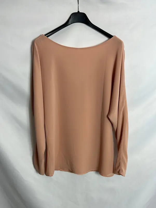 BIMANI. Blusa rosa escote espalda T S