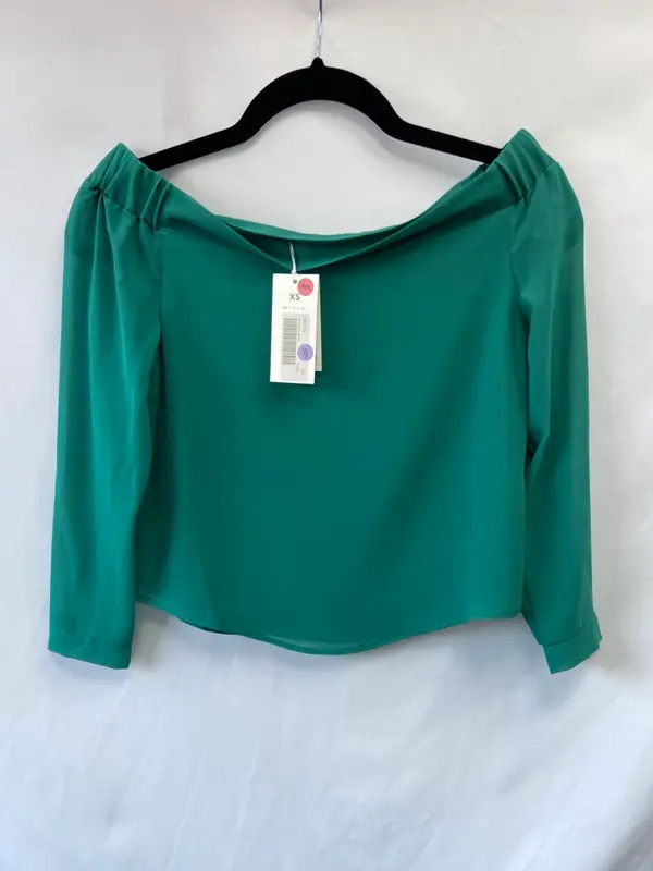 BIMANI.Top verde cuello barco T.XS