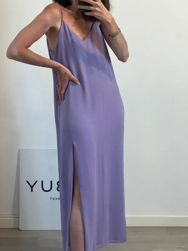 BIMANI. vestido malva tirantes T.m