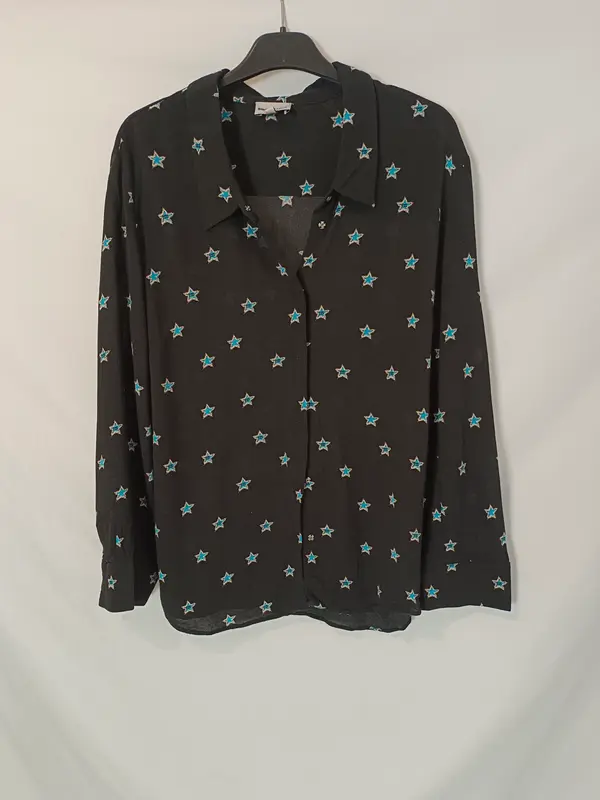 BIMBA Y LOLA. Blusa negra estrellas T.m