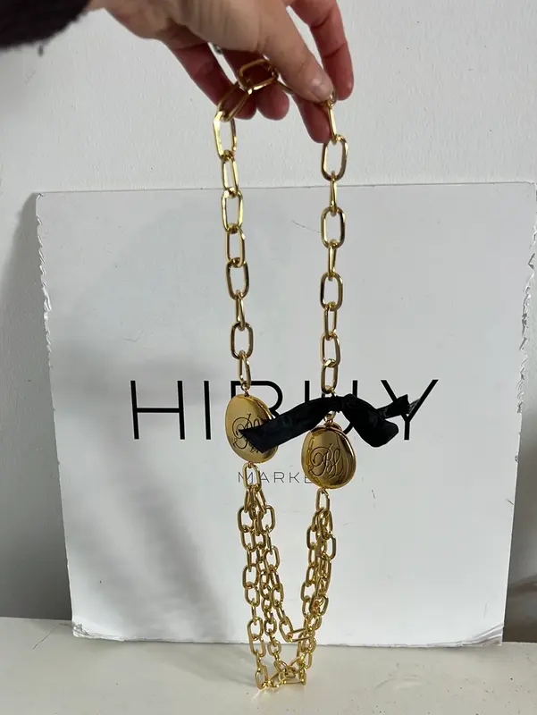 BIMBA Y LOLA. Collar largo cadenas doradas