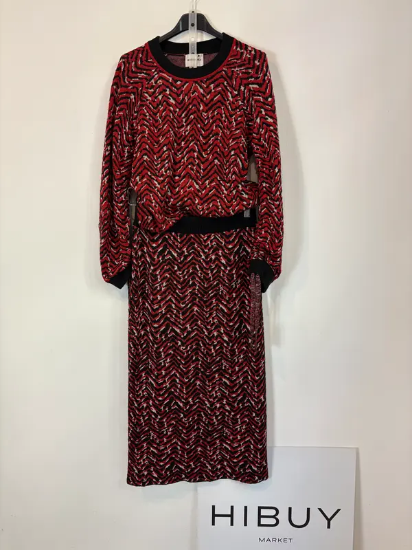 BIMBA Y LOLA. Conjunto punto estampado hilos. T S