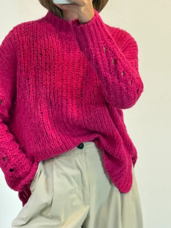 BIMBA Y LOLA. Jersey fucsia punto grueso