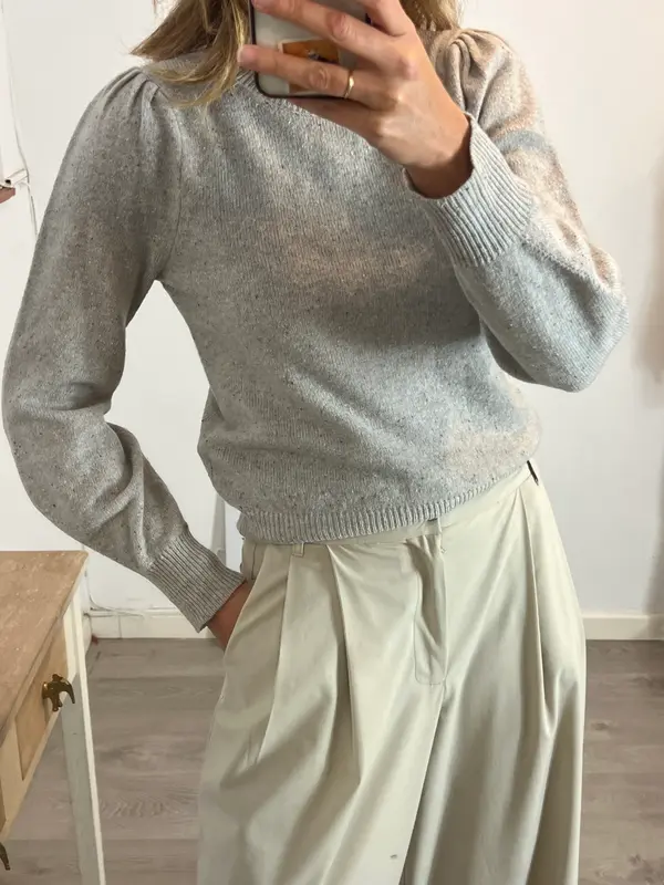 BIMBA Y LOLA. Jersey lana gris jaspeado. T S