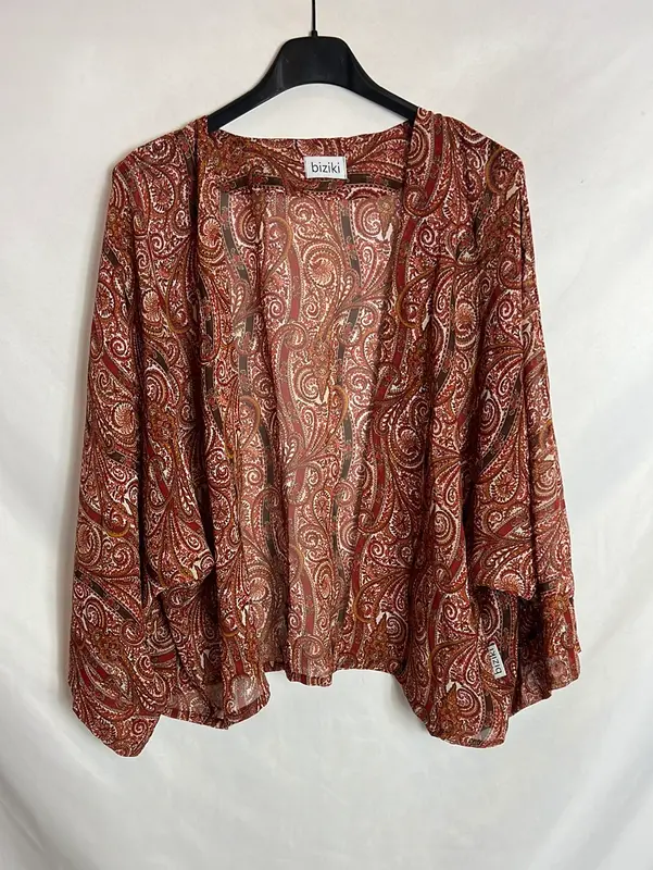 BIZIKI. Kimono estampado amebas. T U (s/m)