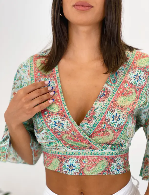 Blusa amplia Boho