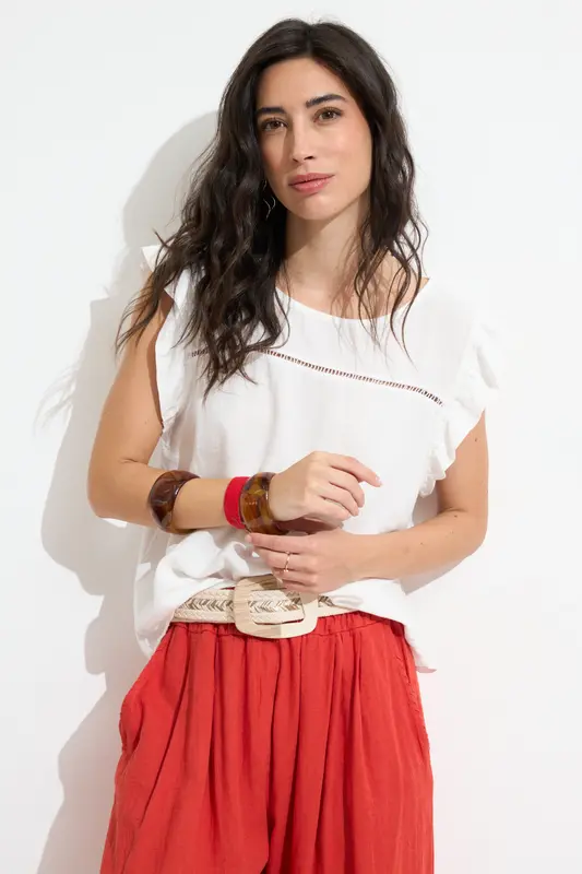 Blusa Blanca Cenefa