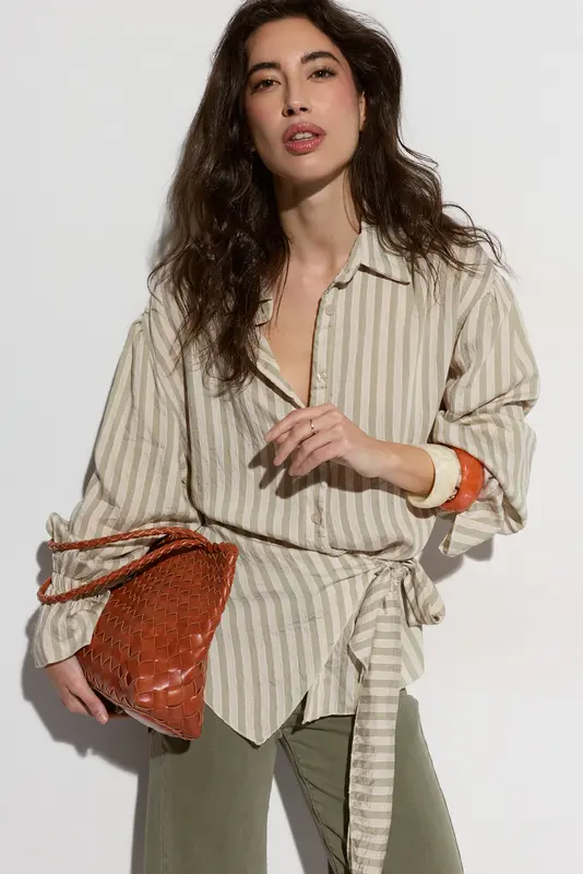 Blusa Lazo Cintura Verde