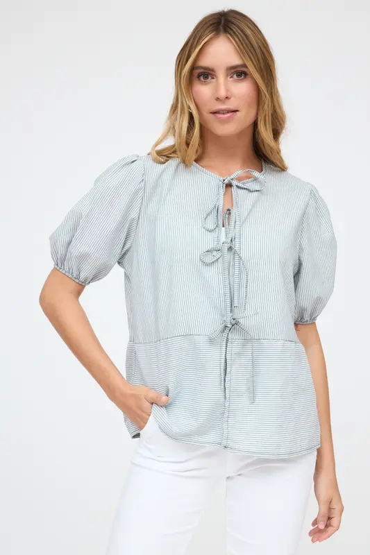 Blusa Lazos Rayas Verde