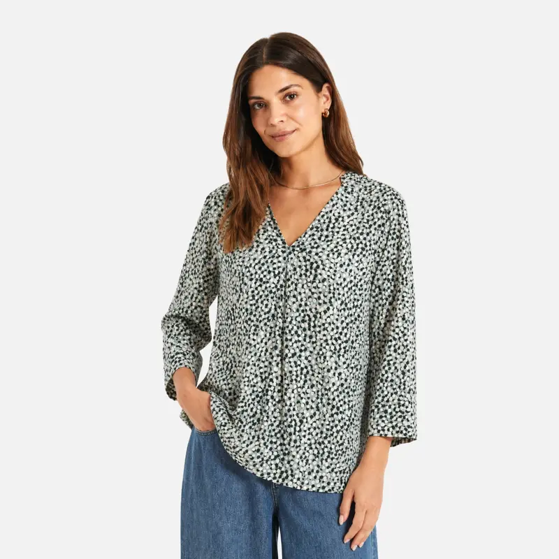 Blusa ligera estampada de viscosa - Freequent