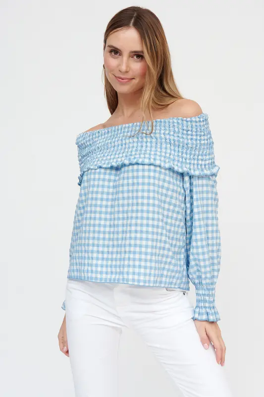 Blusa Vichy Azul