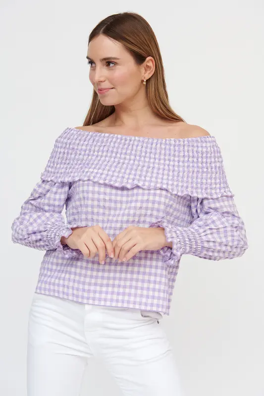 Blusa Vichy Lila