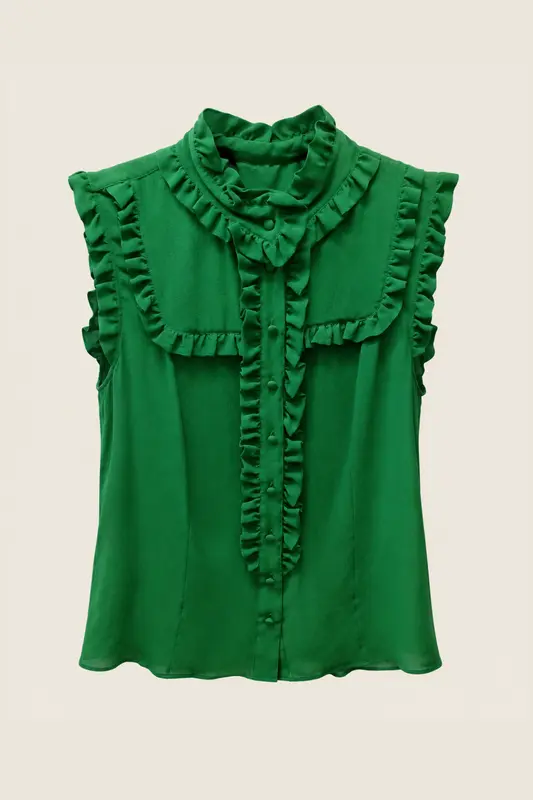 Blusa Volantes Seda