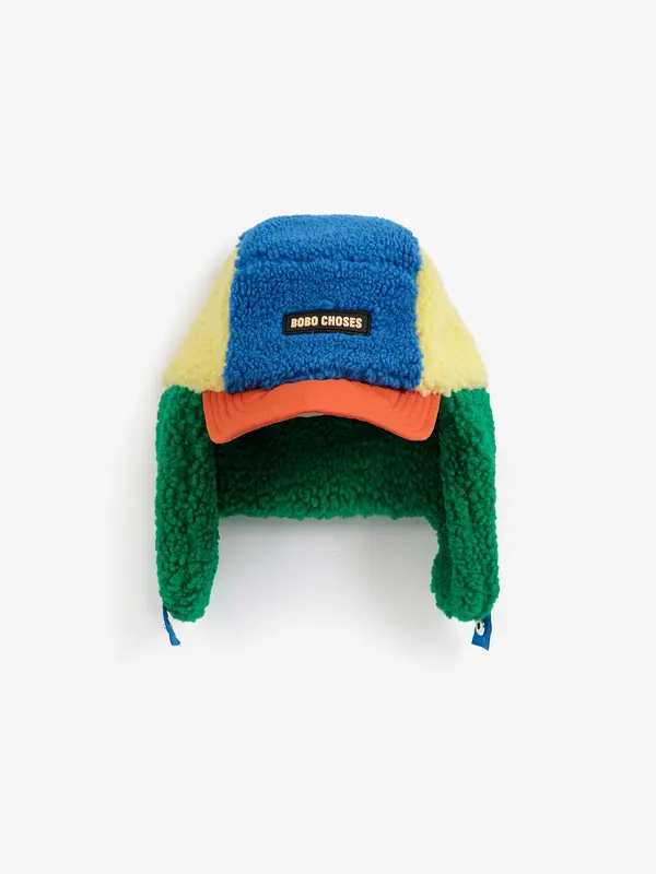 Bobo Choses color block sheepskin chapka