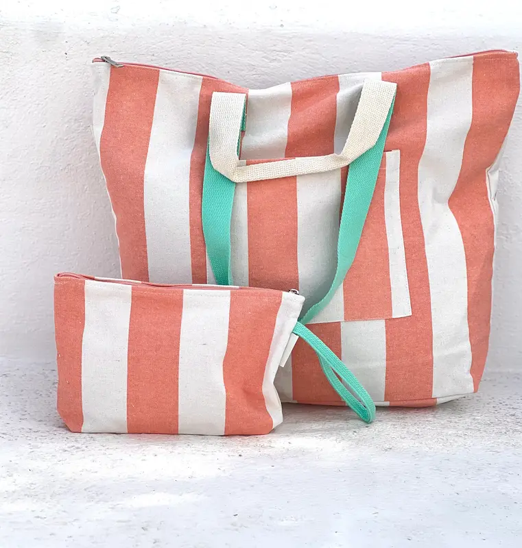 BOLSA CAROLA - RAYAS SALMÓN