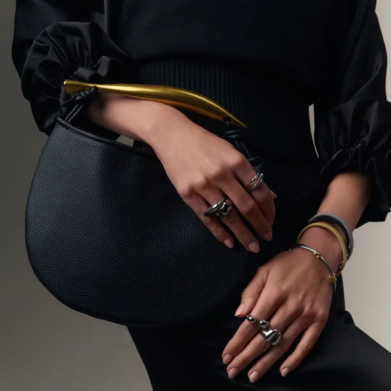 Bolso asa dorada - Alexah