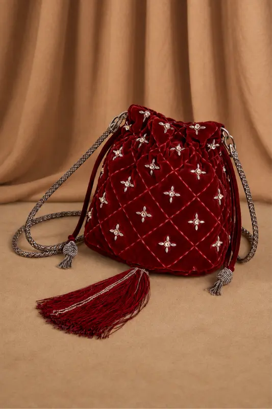 BOLSO BLAM VELVET ROJO