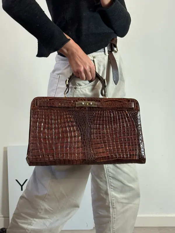 Bolso de mano / maletín vintage piel