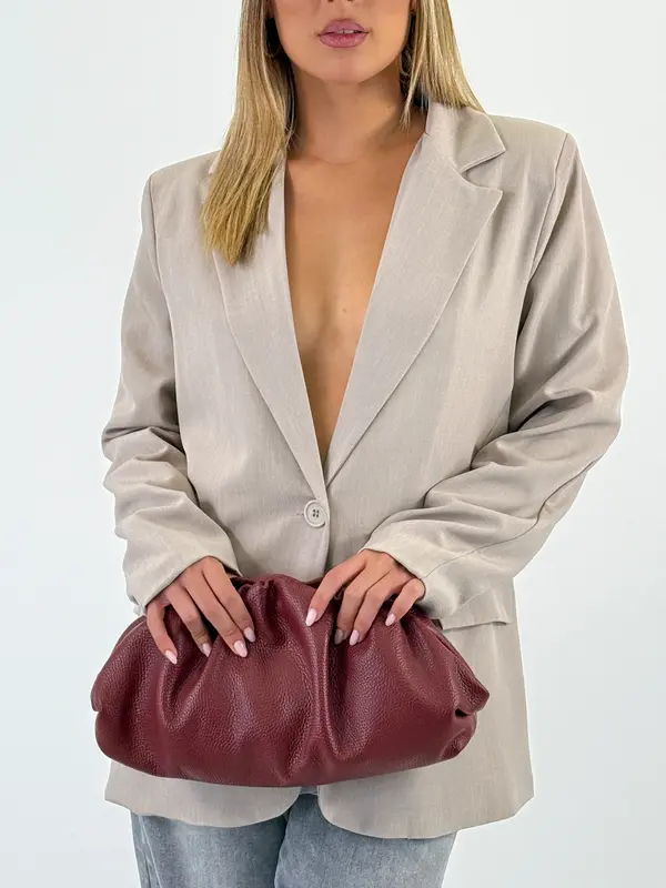 Bolso de mano piel efecto arrugado