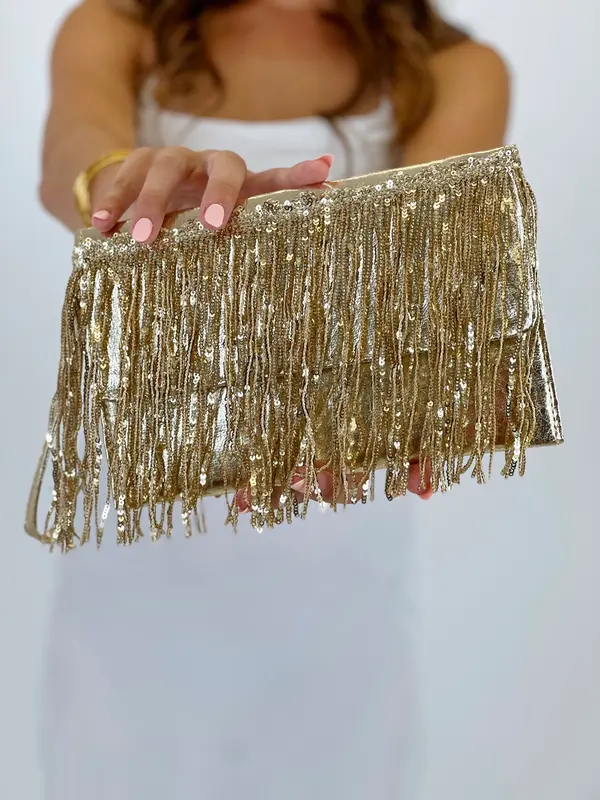 Bolso de mano tiras lentejuelas
