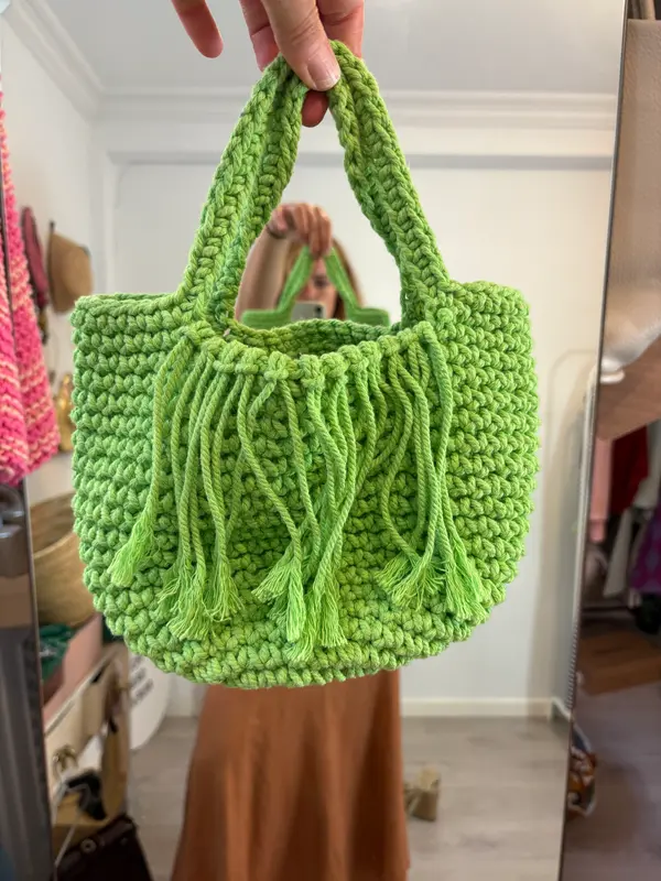 Bolso de mano verde