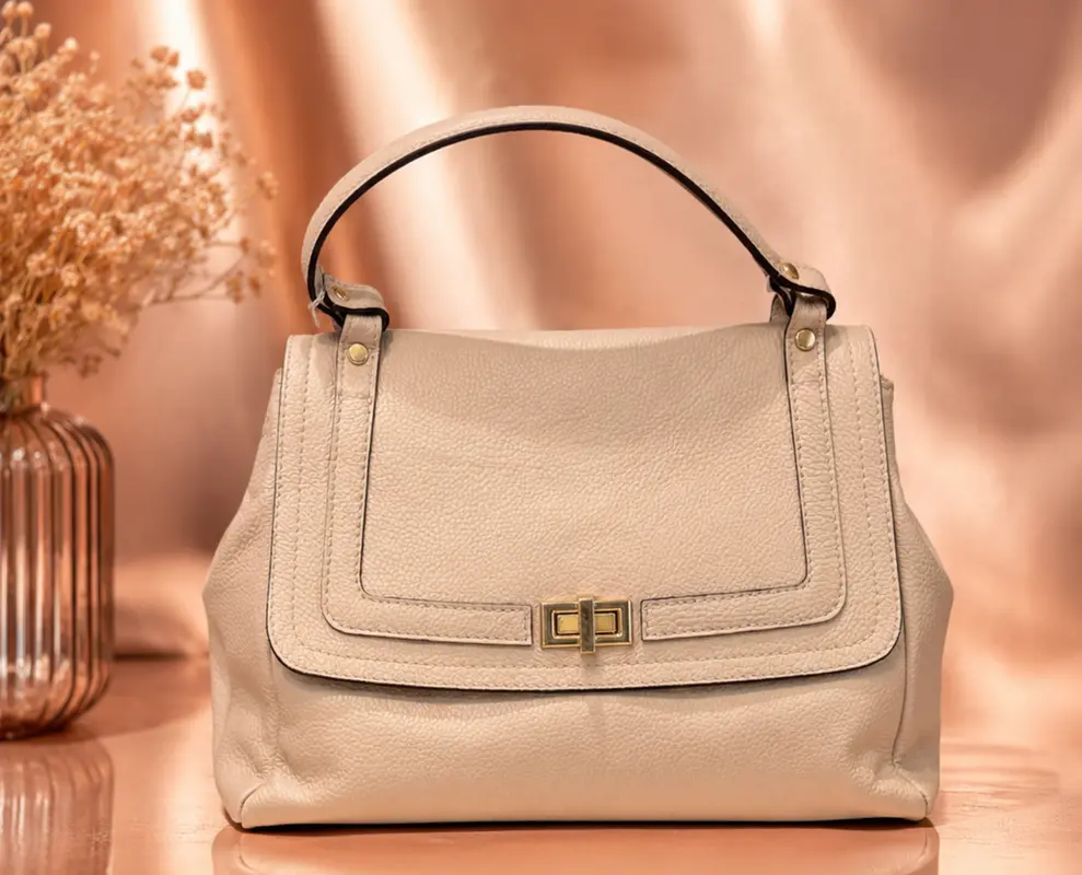Bolso Elegance Nude 100% Piel